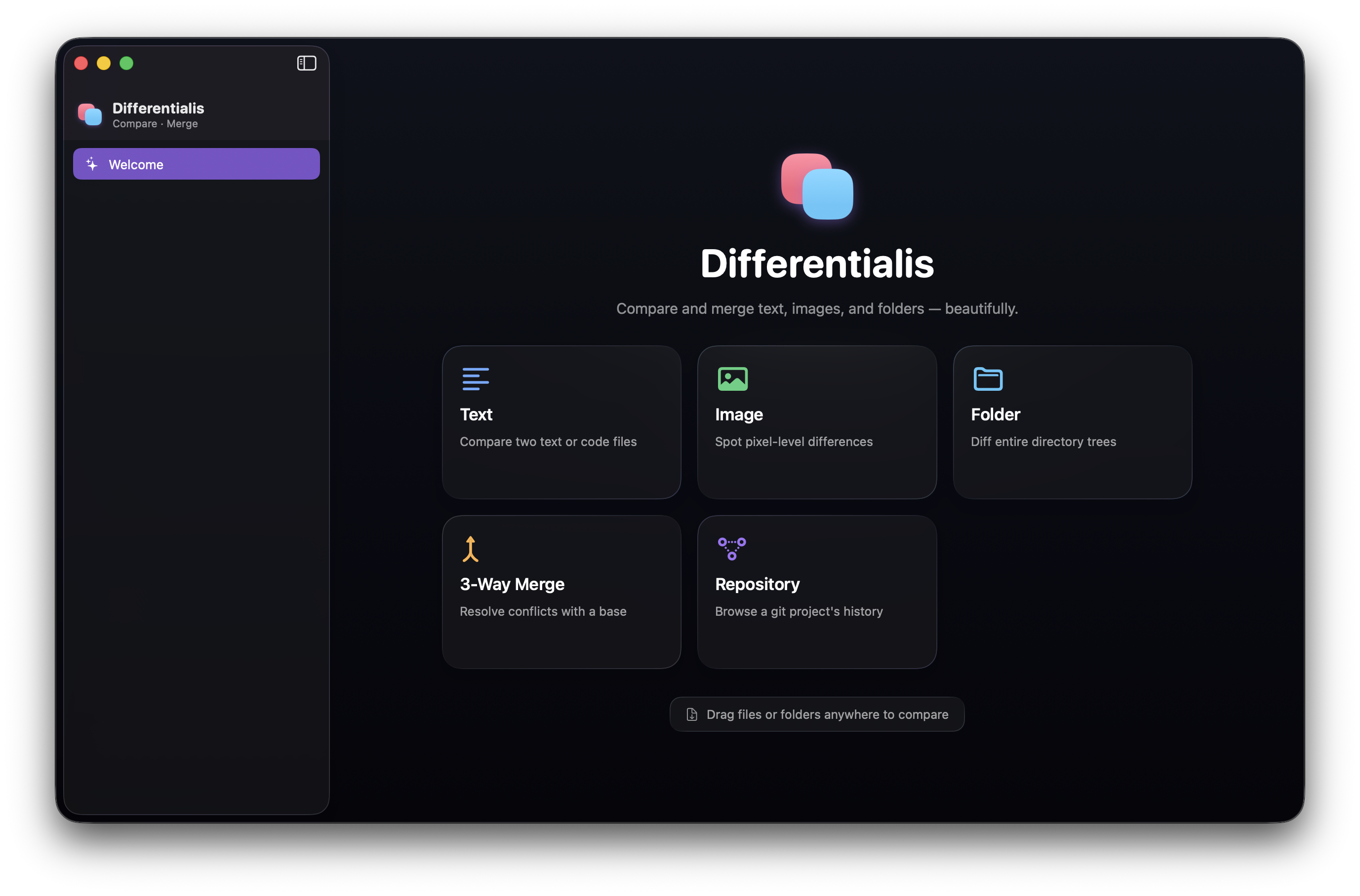 Differentialis comparing two Swift files side by side
